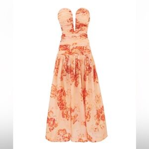 Zimmerman Cascadian Strapless Midi Dress NWT Size 4 / XL
